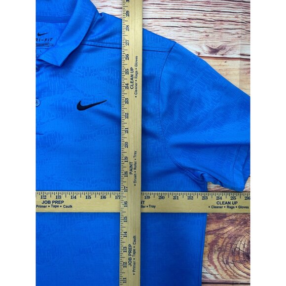 Nike‎ Mens Dri-Fit Standard Fit Polo Large Blue Subtle Camo - Picture 7 of 7